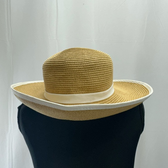 Capelli of New York Accessories - Capelli of New York Tan and Cream Wide Brim Hat